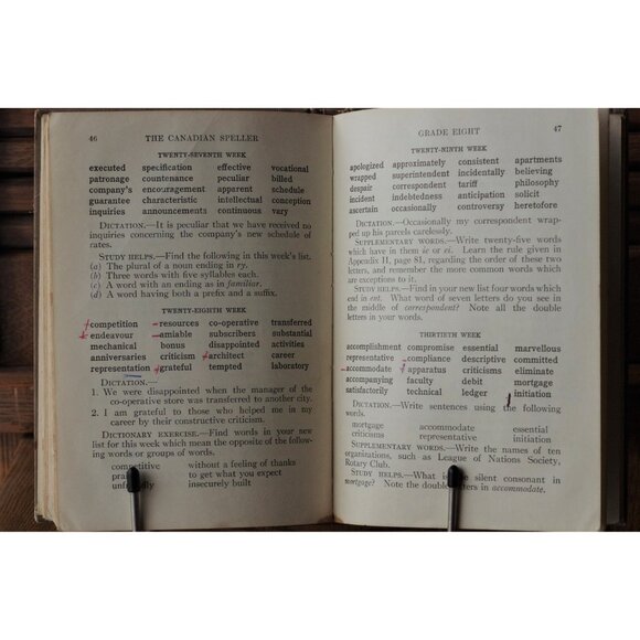 The Canadian Speller Book Two for Grades 7 to 9 - 1948 - W. J. Gage & Co Vintage - Picture 4 of 5